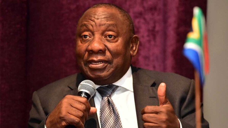 Le PrÃ©sident dâ€™Afrique du Sud Cyril Ramaphosa