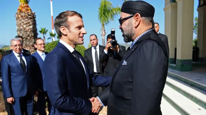 Le Roi Mohammed VI et Macron