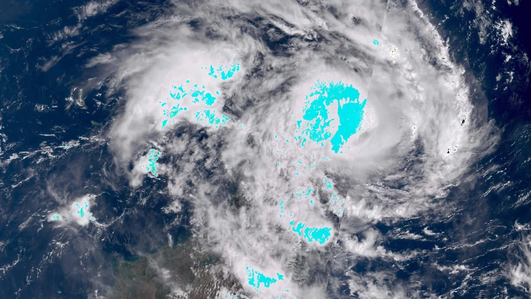 Image satellite de Copernicus du cyclone Dikeledi @AFP